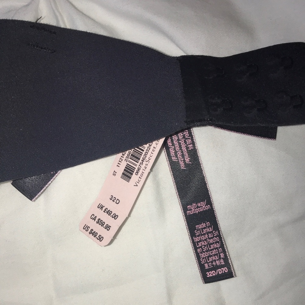 Victoria’s Secret black strapless bra